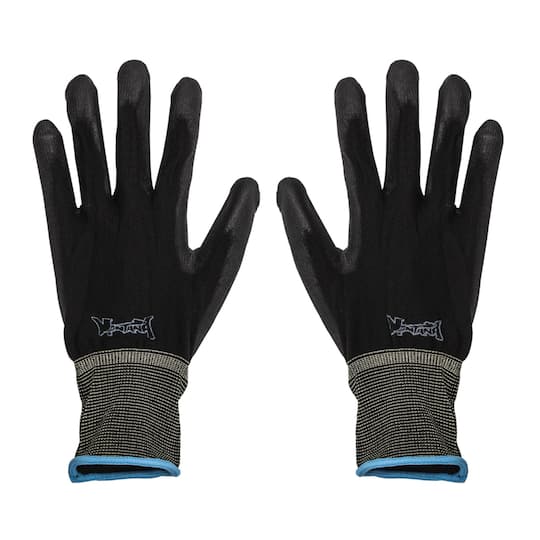 Montana Cans&#x2122; Black with Blue Nylon Large Gloves